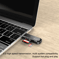 thumbnail image 4 of Lecteur de Carte Portable C307 USB 3.0 pour SD, SDHC, SDXC, MicroSD, MicroSDHC, MicroSDXC, avec Design Avancé Tout-en-un-Noir, 4 of 9