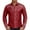 Red, variant on Xdzjlr Polo Shirts For Men Retro Western Denim Pattern Printed Casual Business Lapel Long Sleeved Trendy Men's Shirts M