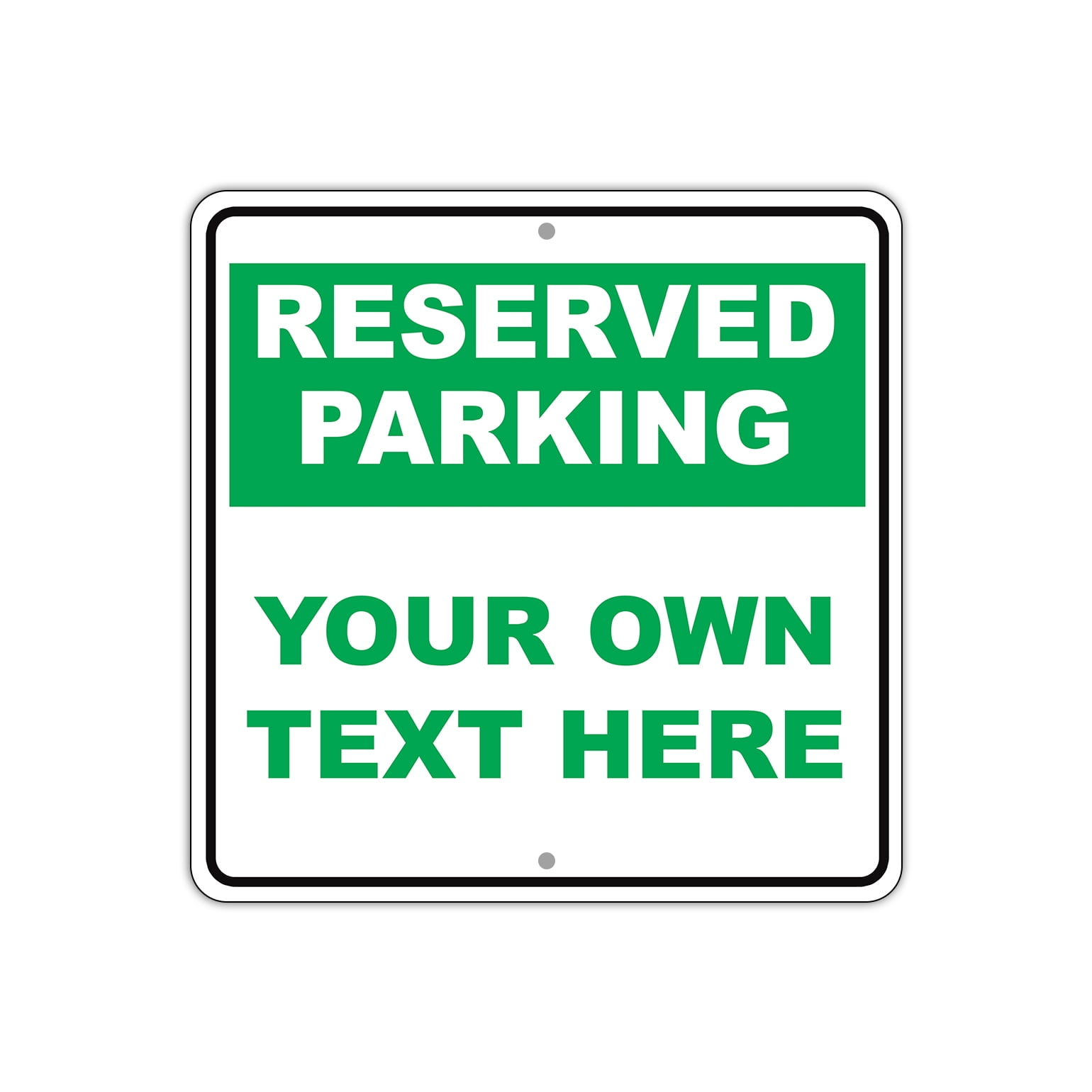 Reserved Parking Your Personalized Text Image Here You Chose Color Of