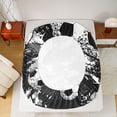 thumbnail image 5 of Homewish Boys Football Print Bed Sheets, Cartoon Soccer Player King Sheets, Black White Watercolor Sheet Set, Luxury Bedroom Decor, 4-Piece, 5 of 7
