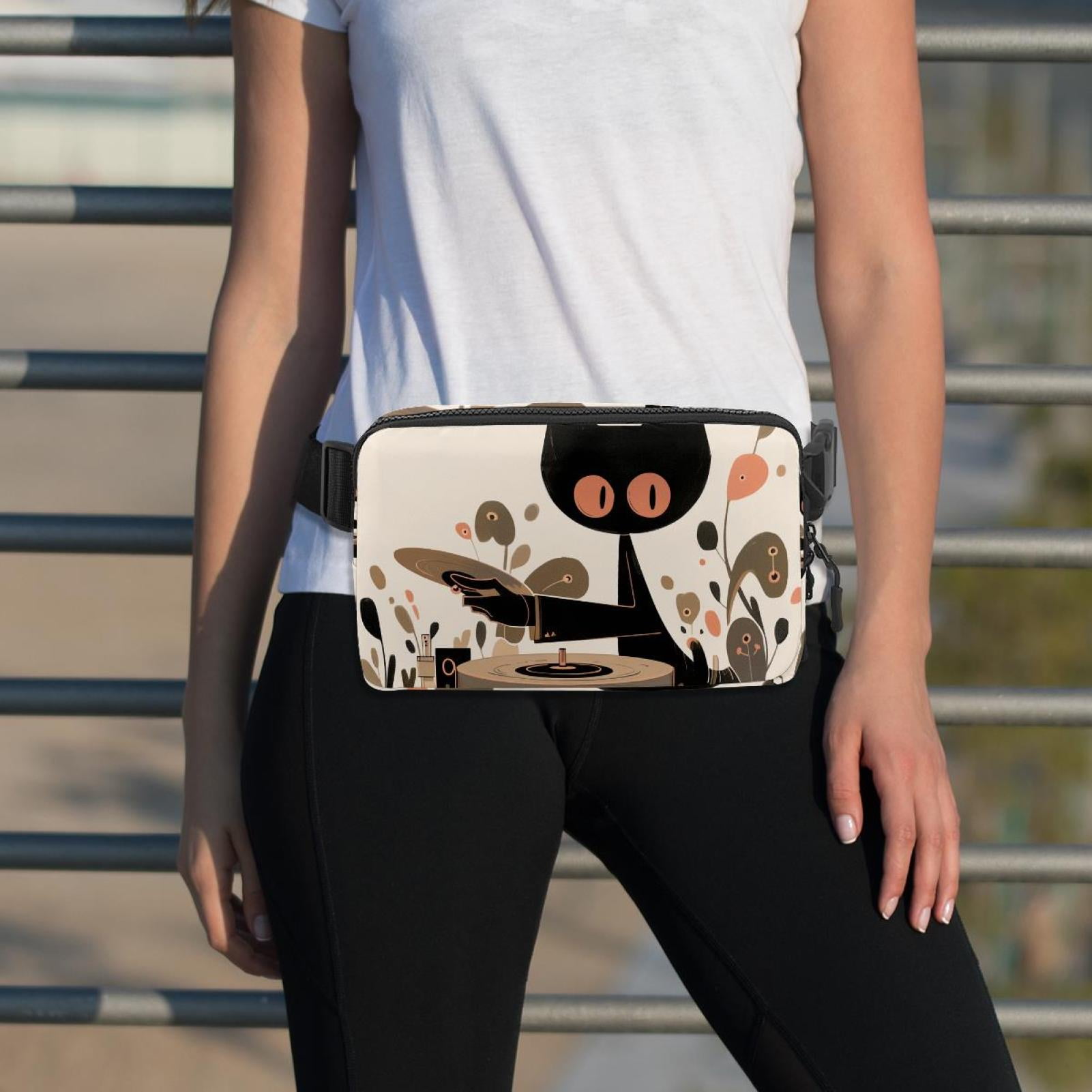 Cartoons Lightweight Adjustable Fanny Packs with Extension Strap - Unisex Waist Bags Running Belt