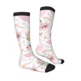thumbnail image 3 of Picia Women Crew Soft Moisture-wicking Socks Swan And Flowers Pattern Design Cotton Socks, One Size fit All, 3 of 9