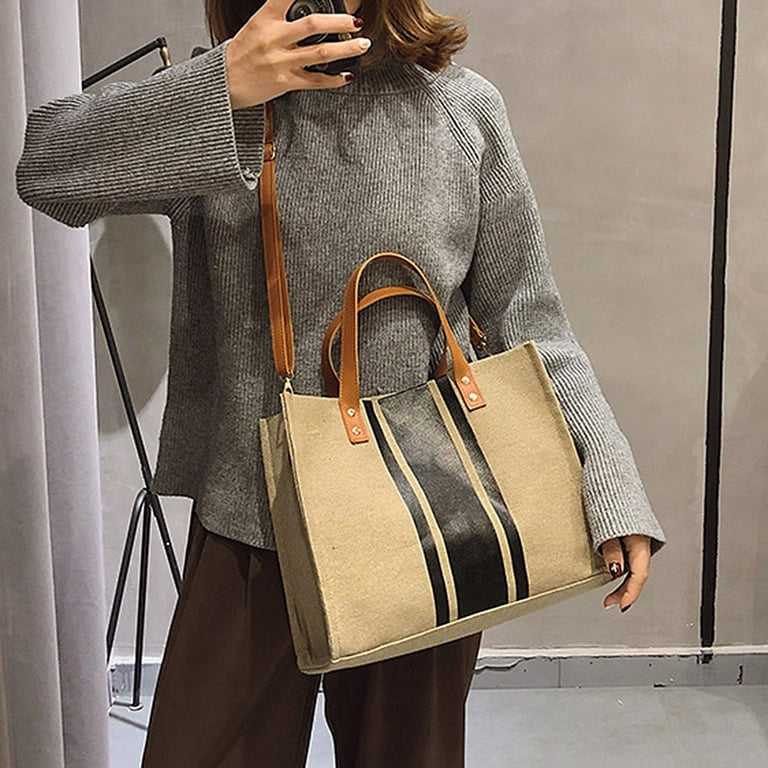 Color block canvas tote sale