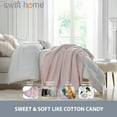 thumbnail image 2 of Swift Home Oversized 60" x 70" Extra-Fluffy High Pile Cotton Candy Soft Faux Fur Throw Blanket, 2 of 6