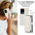 thumbnail image 4 of Crossbody Wallet Case for Samsung Galaxy S20 Ultra Chain Lanyard & Wrist Hand Strap Case with Card Slots Zipper Pocket Kickstand, Premium PU Leather Magnetic Clasp Shockproof Flip Cover, White, 4 of 9