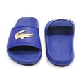 thumbnail image 6 of Lacoste Men's Croco Slide Sandals, Navy \ Yellow,9 M US, 6 of 7