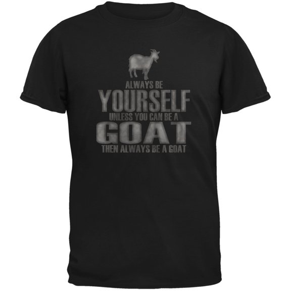 Always Be Yourself Goat Black Youth T-Shirt - Small(6/8)
