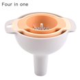 thumbnail image 1 of 4 in 1 Plastic Funnels Set Removable Oil Strainer Filter Household Kitchen Accessories  Blue, 1 of 9
