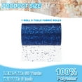 thumbnail image 2 of Uxcell Tulle Fabric Rolls, Fabric Spool Tulle Sparkling Ribbon Netting Sequin for DIY Tutu Skirts Crafts Wedding Dark Blue, 2 of 6