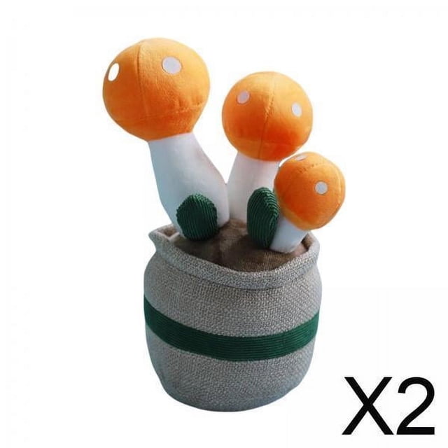 Juguetes de peluche de setas,Lindos juguetes de peluche de setas de dibujos animados en maceta suave,Adorable,realista,creativo,cojín para abrazar,regalo,Almohada de juguete,decoración de