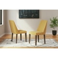 thumbnail image 2 of Signature Design by Ashley Lyncott Dining Room Upholstered Side Chair with Foam Cushion, Set of 2, Yellow, 2 of 8