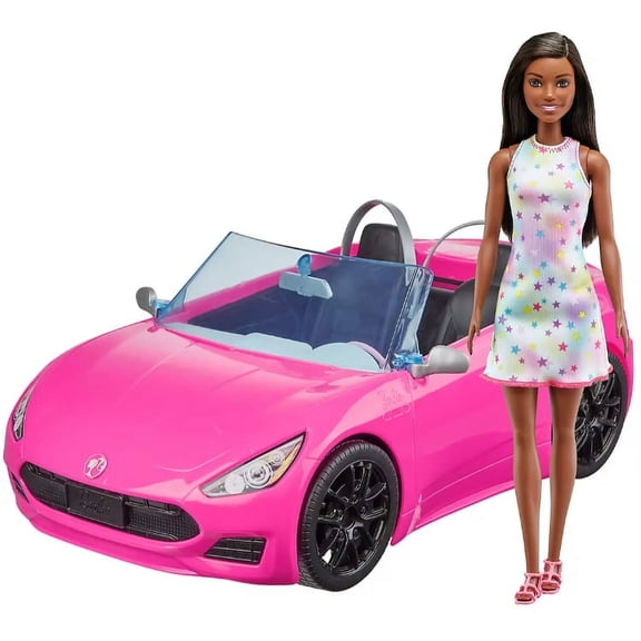 Barbie - Convertible Car and Brunette Doll