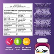 Centrum Multivitamin for Women, Multivitamin/Multimineral Supplement with Iron, Vitamin D3, B Vitamins and Antioxidant Vitamins C and E, Gluten Free, Non-GMO Ingredients - 250 Count