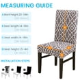 thumbnail image 3 of Stretch Spandex Short Slipcover 4-Piece Chair Short Slipcovers, Gray, 3 of 8