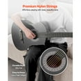 thumbnail image 3 of KFFKFF Classical Guitar, 38 Inch, Wood Classical Guitar Starter Kit for Beginners, with Nylon Strings, Gig Bag, Strap, Tuner, Extra Strings, 3 of 9