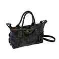 thumbnail image 4 of Bolso de hombro de ante para mujer, moderno y casual, tipo bandolera, ideal para viajes y desplazamientos. Negro, 4 of 9