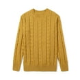 thumbnail image 5 of Women'S Winter Chunky Cable Knit Long Skirt 2 Piece Outfit Sweater Sets Yellow M, 5 of 10
