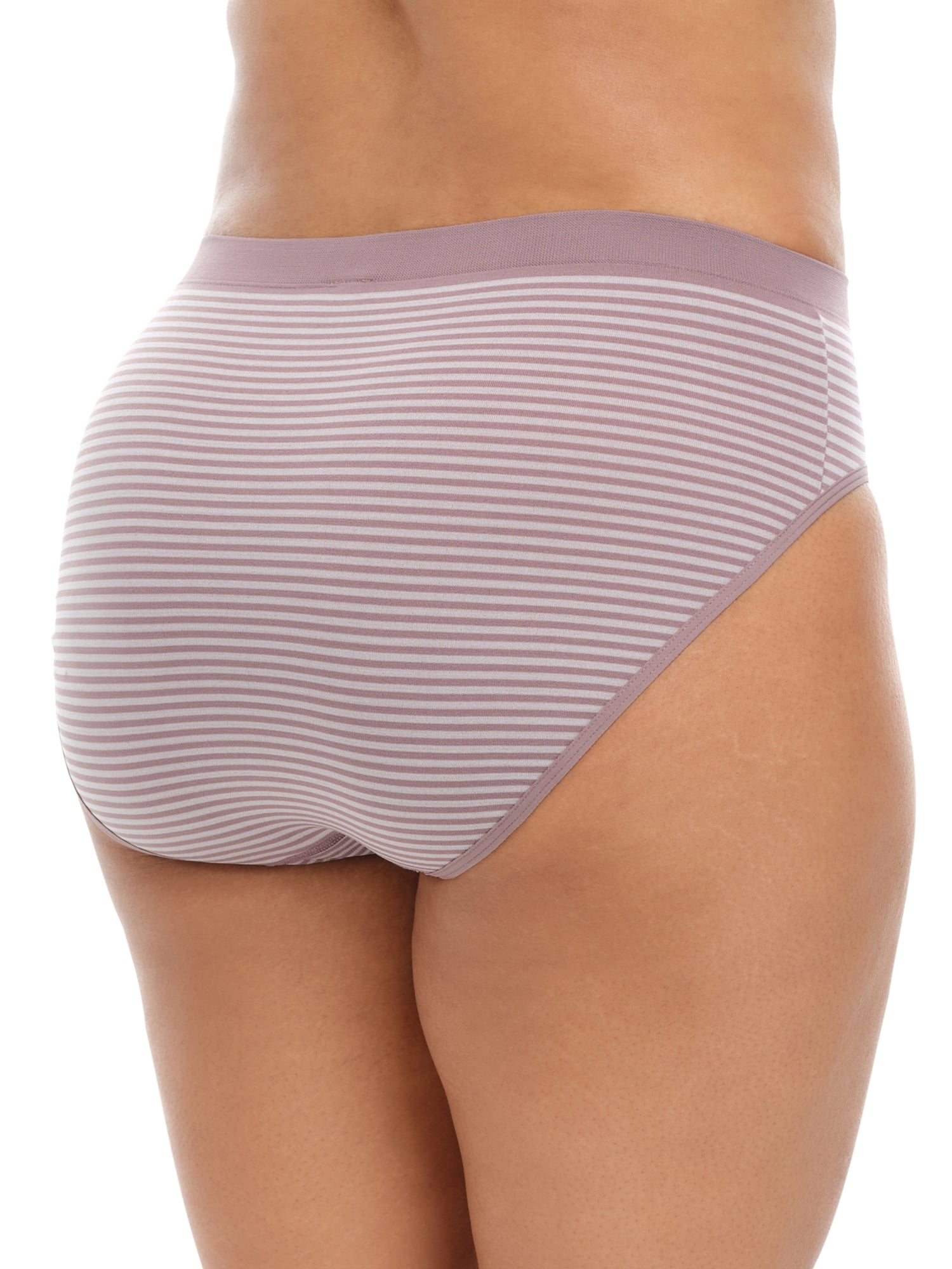 Joyspun Women's Seamless High Cut Panties, 6-Pack, Sizes XS-XXXL