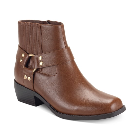 Sun Stone Womens Westinn Harness Bootie Brown Smooth 8.5M