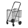 thumbnail image 6 of YYAo Grocery Shopping Cart, Utility Cart, Trolley Cart, Folding Shopping Basket Rolling Trolley with Adjustable Handle-Black, 6 of 6