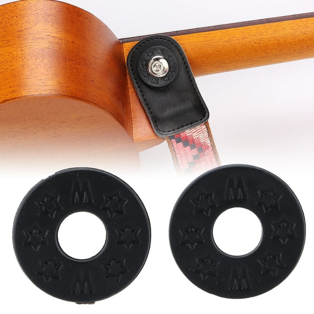 Gupbes Guitar Strap Locks,40Pcs Guitar Strap Gasket Bass Belt Button Non Slip Blocks PE Lock Washers Replacement,Strap Lock Washers
