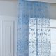thumbnail image 2 of Cortina transparente innovadora y elegante con diseño floral translúcido para sala de estar, estudio, dormitorio, azul cielo, 100 x 250 cm (con ganchos)., 2 of 5