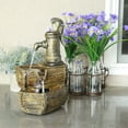 thumbnail image 6 of Alpine Corporation Rustic 14" Outdoor/Indoor 2-Tier Cowboys & Western Tabletop Fountain, 6 of 11