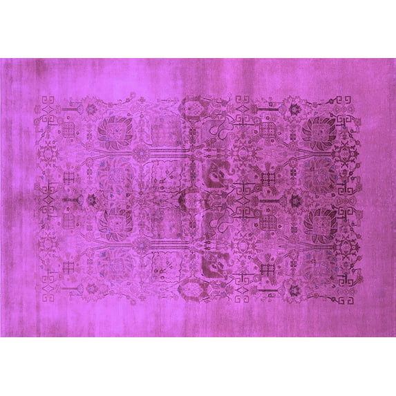 Ahgly Company Indoor Rectangle Oriental Purple Industrial Area Rugs, 4' x 6'