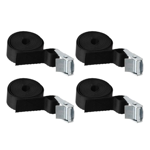 Correas de Sujeción de Trinquete Ajustables Unique Bargains 350kg 200cm/78.74" 4 Pcs Negros