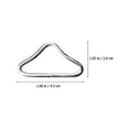 thumbnail image 3 of 30pcs Trampoline Triangle Buckles Metal Triangle Ring Buckles Triangle Ring Connectors Webbing Clasps, 3 of 3