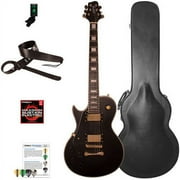 Sawtooth Heritage Series Maple Top Electric Guitar with ChromaCast Pro Series LP Body Style Hard Case and Accessories