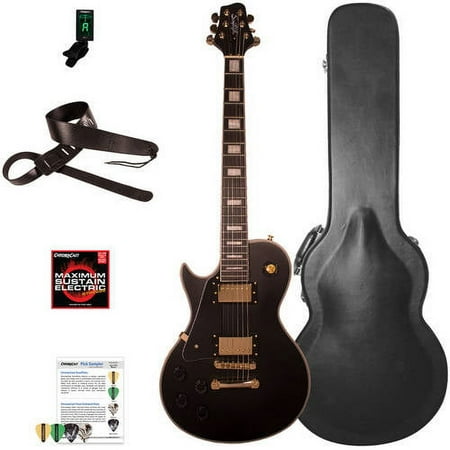 Sawtooth Heritage Series Maple Top Electric Guitar with ChromaCast Pro Series LP Body Style Hard Case and Accessories