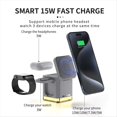 thumbnail image 2 of 4 in 1 Magnetic Wireless Charger Stand Foldable Cube Charger Stand Fast Charging Dock Station Black,1 * Charger,Black, 2 of 6