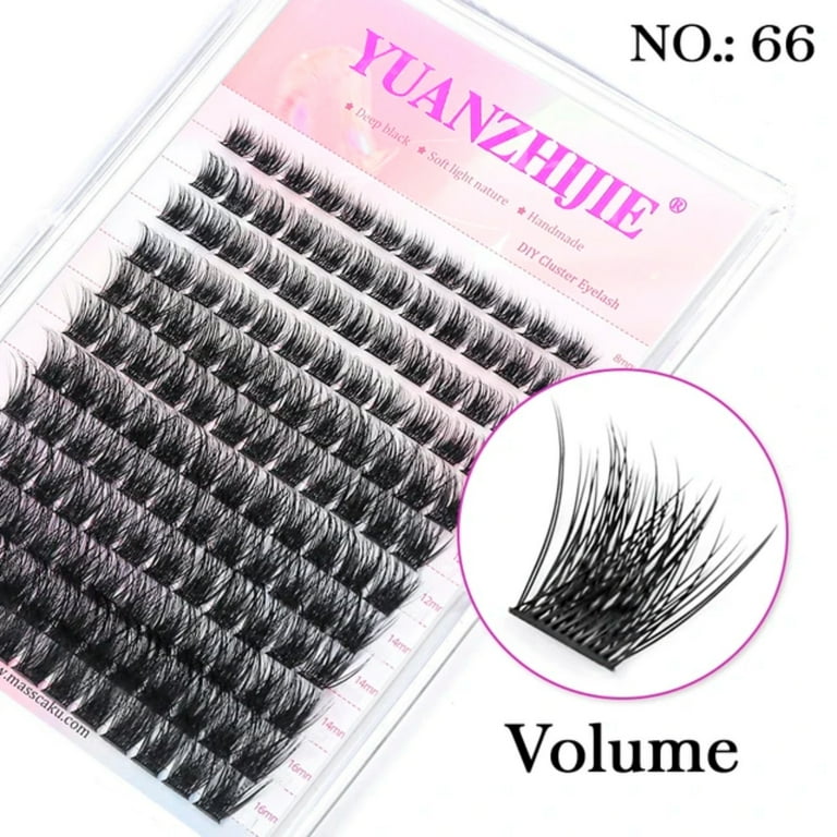 DEKAXID  MASSCAKU 12 Rows DIY lashes Cluster 30D40D False Eyelashes Heat Bonded Premade Fans Individual Natural Segmented Lash Clusters