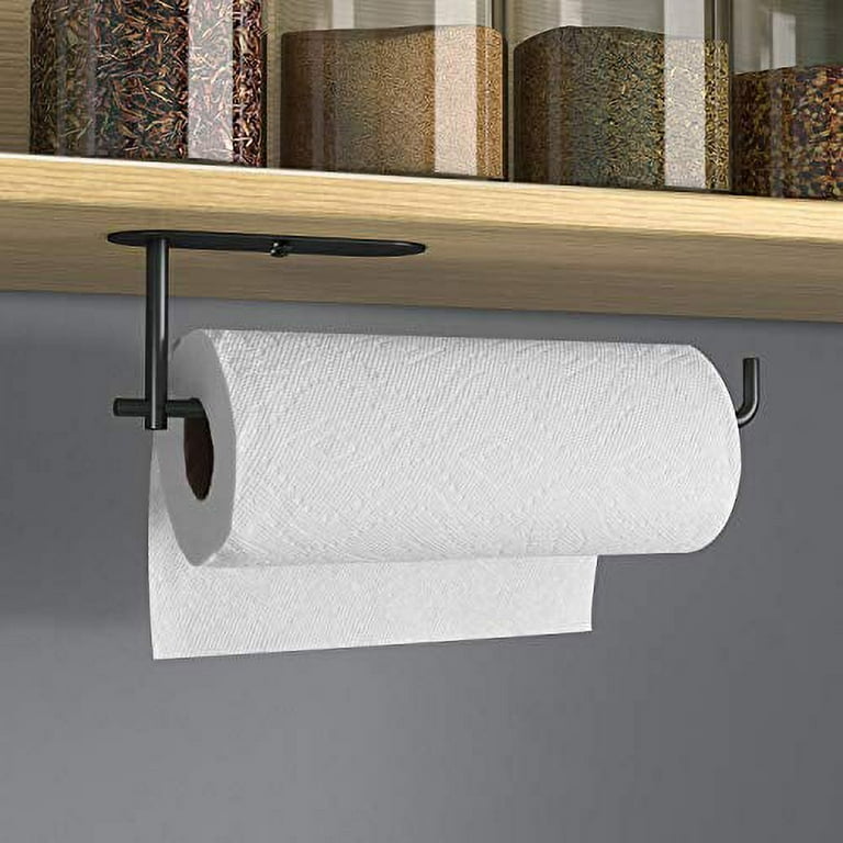 HUFEEOH Adhesive Paper Towel Holder Under Cabinet Wall Mount for Kitchen  Paper Towel, Paper Towel Roll Rack for Bathroom Towel, SUS304 Stainless  Steel