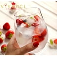 Vivocci Unbreakable Plastic Stemless Wine Glasses 20 oz Set of 2 Dishwasher Safe Shatterproof