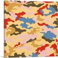 thumbnail image 1 of ARTCANVAS Red Brown Olive Green Pink Camo Camouflage Pattern Canvas Art Print - Size: 12" x 12" (1.50" Deep), 1 of 9