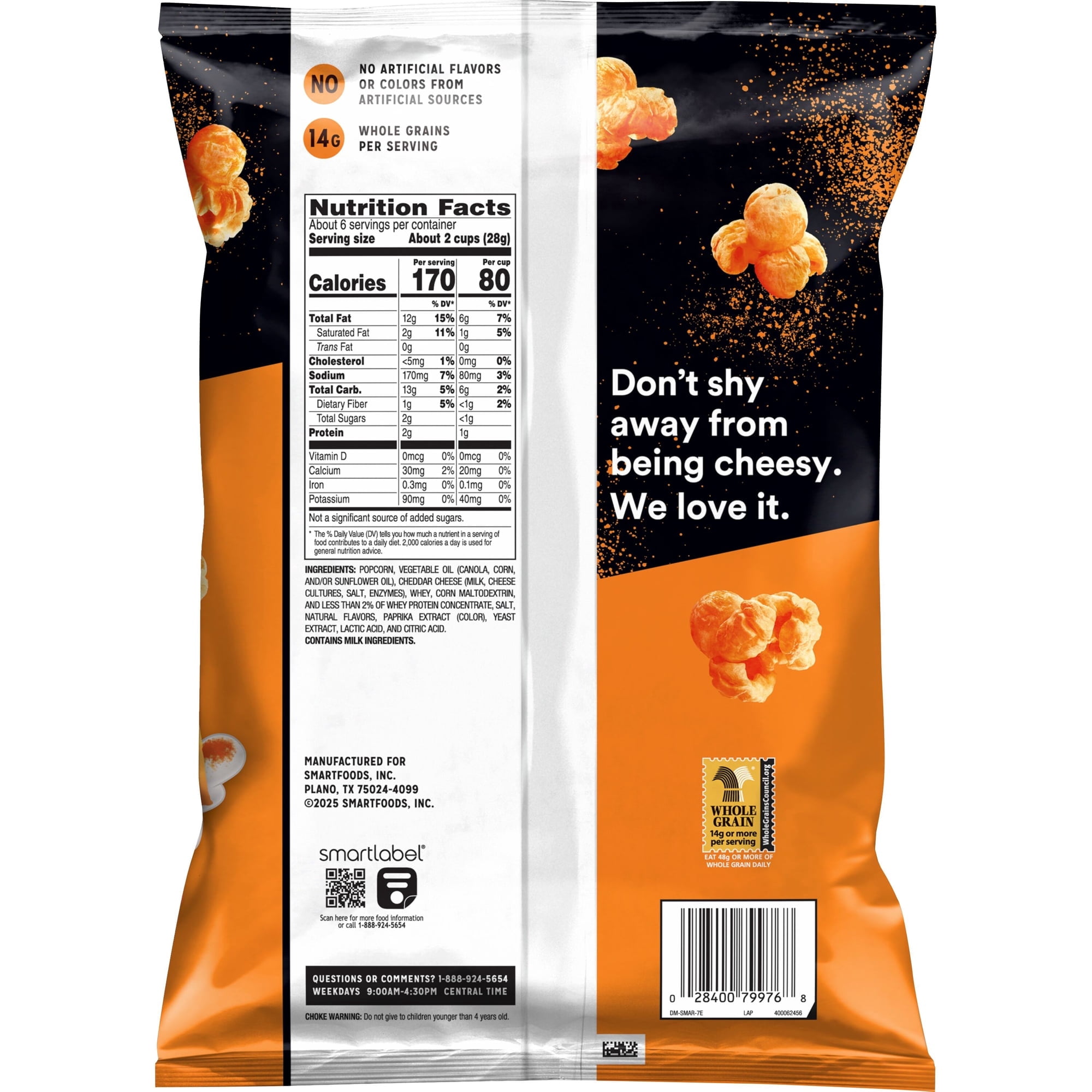 Smartfood Cheetos Cheddar Popcorn, 6.25 oz