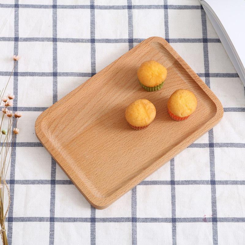 Details about   Rectangle Wooden Tea Tray Serving Table Plate Snacks Food Storage Dish For 