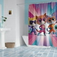 thumbnail image 4 of Cartoon For Super Kitty Themed Shower Curtain for Bathroom Decor,Durable Waterproof Polyester Fabric,72x72 Inch with 12 Pack Hooks Washable Curtain Set, 4 of 4