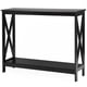thumbnail image 2 of Costway Mesa Consola Mesita Auxiliar con 2 Niveles Repisa Librería en X Estante para Entrada Pasillo y Salón 100 x 30 x 80 cm, 2 of 10