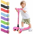 thumbnail image 1 of Monopatin Scooter para Niños de 2 a 5 Años Hurtle, 3 Ruedas con Luces LED, Mini Kickboard con Freno, Manillar Ajustable de 63 cm a 71 cm, Antideslizante, Patin del Diablo, Sandia, 1 of 7