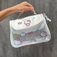 thumbnail image 3 of Bolsa de cosméticos Kawaii Sanriod Anime Hobby Kitty Cinnamoroll Kuromi, bolsa de almacenamiento de artículos diversos impermeable portátil de gran capacidad, 3 of 5