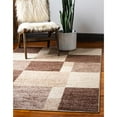 thumbnail image 2 of Unique Loom Automne Couleur Bloc Zone Tapis 2' x 3' Rectangulaire Beige/marron Foncé, 2 of 2