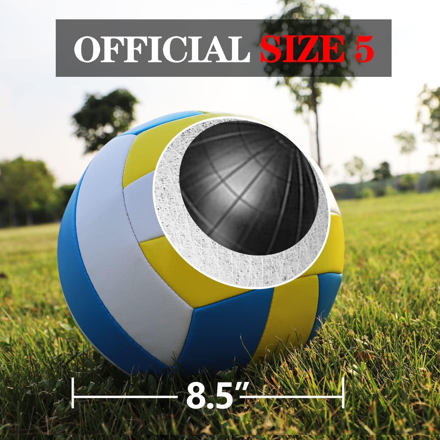 Zdgao Volleyball Set with Adjustable Height Poles for Backyard, Beach, Lawn