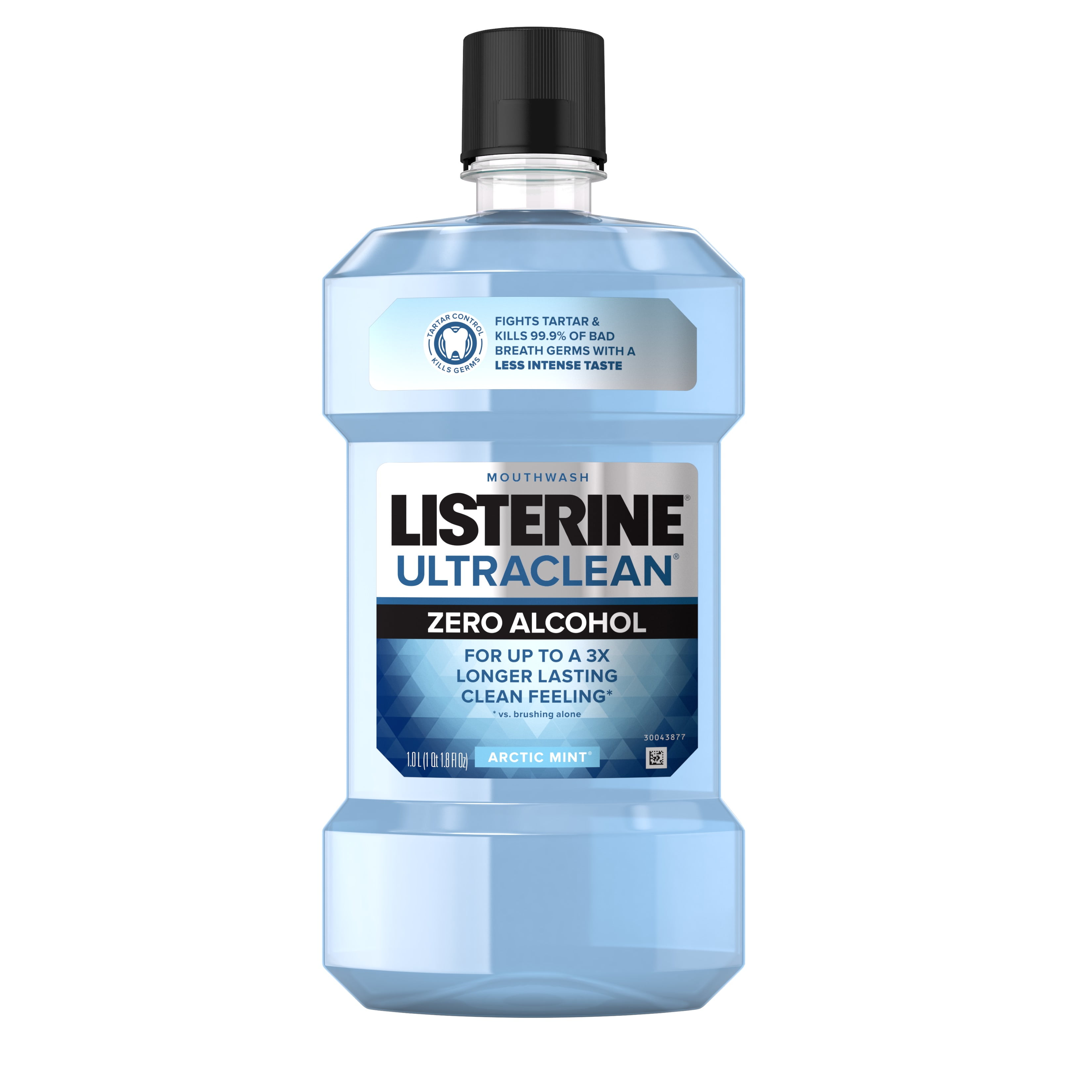 LISTERINE Ultraclean Zero Alcohol Tartar Mouthwash, Arctic Mint, 1 l
