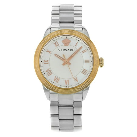 Ladies College Logo Quartz Watches - Versace V Sport P6Q89FD002S099 Steel & Gold Tone Quartz Ladies Watch (Display Model)