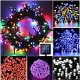 thumbnail image 7 of 100 LED Solar Power String Lights Christmas Fairy String Garden Outdoor indoor Decorate - Purple, 7 of 7