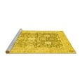 thumbnail image 2 of Ahgly Company Machine Washable Indoor Round Abstract Yellow Modern Area Rugs, 6' Round, 2 of 4