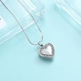 thumbnail image 4 of Heart With Crystal Setting Cremation Pendant Small Urns For Ashes Urn Necklace, 4 of 6